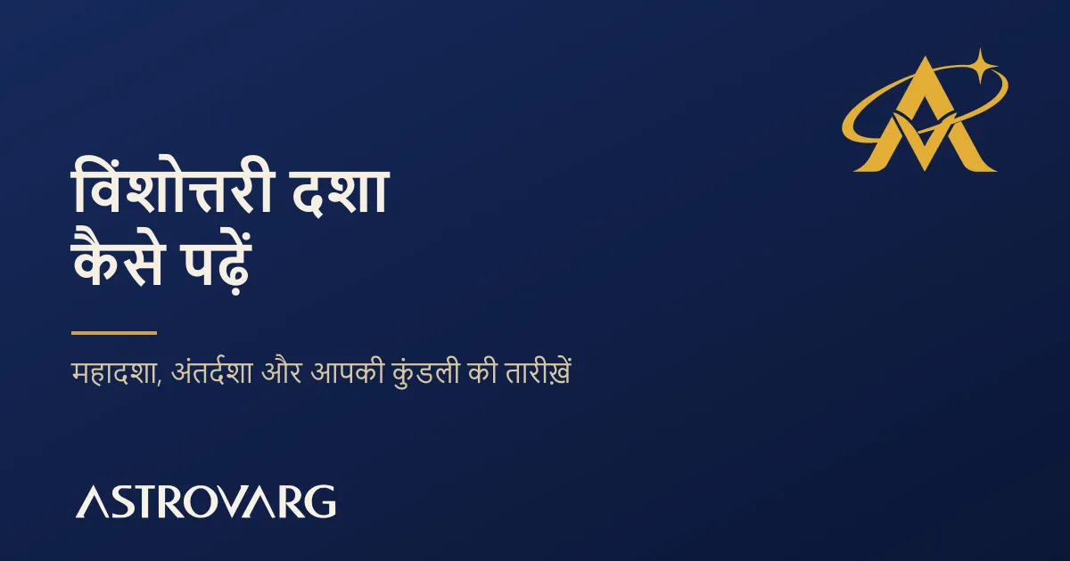 विंशोत्तरी दशा कैसे पढ़ें: महादशा, अंतर्दशा और आपकी कुंडली की तारीख़ें